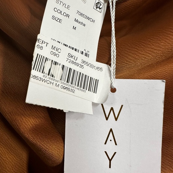 Wayf Women's Mocha Brown Blouse - Picture 2 of 8